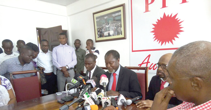 Nii Allottey Brew-Hammond,Chairman of the Progressive People’s Party, addressing the press conference at the party’s head office in Accra Nii Allottey Brew-Hammond,Chairman of the Progressive People’s Party, addressing the press conference at the party’s head office in Accra